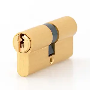 Aro De Latão Sólido De Alta Qualidade Com Chave De Segurança Euro Brass Cylinder Lock Door Lock Cylinder