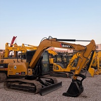 Excavatrice sur chenilles d'occasion Sany SY75C Pro, modèles SY75 SY60, avec chenilles en acier