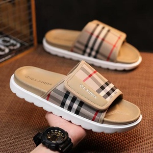 2026 Customized LOGO Trending Designer Scandal slippers <b>Shoes</b> <b>Beach</b> High-quality Men's Woman Casual Check Walking Style - Product Image 1