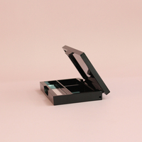 Palette d'ombres à paupières double couleur, boîte compacte et vide, en plastique, emballage de maquillage, 500 pièces, vente en gros