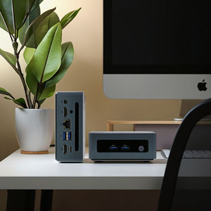 Mini PC EGLOBAL 5800H con WiFi 6 Tipo-C HD, AMD R7, DDR4 16GB, SSD M.2 de 128GB, Mini Host Nuevo a Bajo Precio, Mini PC Ryzen <span class=keywords><strong>7</strong></span> - Product Image 1