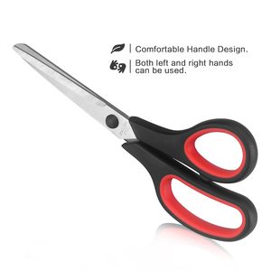 Ciseaux de 8 pouces à poignée en caoutchouc, petits, pour usage industriel, domestique, scolaire, bureau, étudiant, couturier - Product Image 3