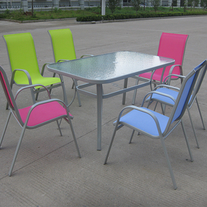 La moderna comodidad de comedor de plástico 6 mesa al aire libre jardín Patio Honda plegables muebles - Product Image 3