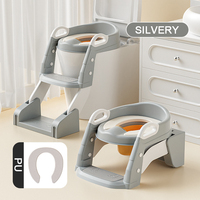 Siège de toilette pour bébé facile à nettoyer, antidérapant, avec échelle