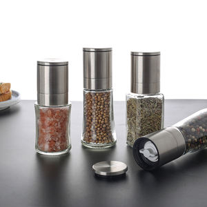 เครื่องบดเกลือและพริกไทยแบบใช้มือ ทำจากสแตนเลส 18/8 เป็นมิตรกับสิ่งแวดล้อม พร้อมโถแก้วขนาด 140 มล. - Product Image 3