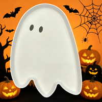 Nouvelles assiettes à dîner en mélamine de forme irrégulière, parfaites pour Halloween et les fêtes