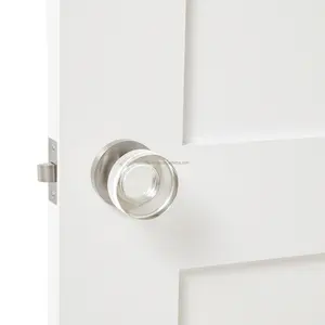 Levier de boutons de porte fantaisie avec bouton de porte décoratif en plaque d'argent