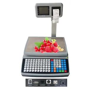 LED electronic weigh scales 30kg 15lg weighing scales with label printer