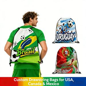 Sac de rangement pour chaussures de football Zimmergifts 2026 avec cordon de serrage réglable, sac à main à double bandoulière, logo personnalisé imprimé - Product Image 1