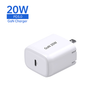 Chargeurs muraux de type C Tommox UK EU US PD 3.0, adaptateur secteur USB Gan, chargeur portable 20 W pour tous les smartphones, chargeur de type C 20 W