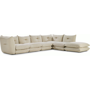 Premium Luxury Modular Sectional Sofa Stacked <b>Pillow</b> Design <b>Large</b> Scale Lounge Couch for Mansion - Product Image 5