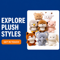 Petits jouets en peluche, animaux en peluche mignons, ensemble de jouets kawaii, poupées douces, adorables, vente en gros, personnalisable, OEM, ODM