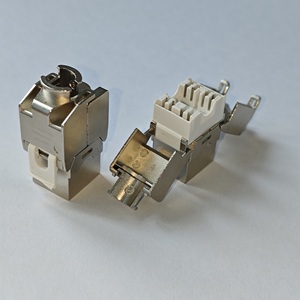 Prises modulaires Keystone STP blindées CAT5e CAT6 CAT6A CAT7 CAT8 à 180 degrés, femelles, pour panneaux de <span class=keywords><strong>brassage</strong></span> vides - Product Image 3