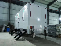 Remorque de toilettes et de douches VIP à 4 postes, mobile, portable et de luxe, pour extérieur