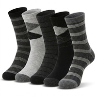 Prêt à expédier – Lot de 5 paires de chaussettes habillées en coton pour hommes, respirantes et décontractées