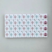 Mahjong américain de luxe Orange Horse, 160 pièces, en acrylique à quatre couches, portable, pour divertissement familial en extérieur