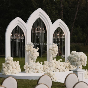 <strong>Wedding</strong> Banquet White Pvc 3d Stereoscopic Arch <strong>Wedding</strong> Hanging Chandelier Backdrop Panel <strong>Decoration</strong> Board Stage Backdrop Wall - Product Image 1