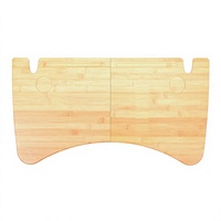 Table de travail pliable en bambou pour voiture, multifonctionnelle, pour ordinateur portable, travail et repas, accessoire pour volant