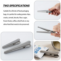 Clips de fermeture hermétiques en acier inoxydable robuste à dents pour sacs de collations, de café et de chips