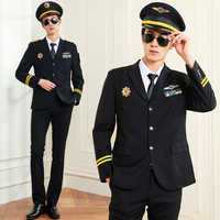 Costumes uniformes d'aviateur de veste de pilote d'hôtesse de l'air pour les travailleurs de ligne