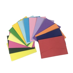 Piccolo lotto personalizzato nuovo Design Multi colore carta offset autoadesiva confezione <span class=keywords><strong>regalo</strong></span> carta avvolgente colorata Mini busta di imballaggio - Product Image 1