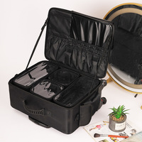 Nouvelle Valise de Maquillage Professionnelle 2026 pour Maquilleurs sur Site, en Tissu Oxford, avec Roues Multidirectionnelles et Chariot Multi-Niveaux pour Maquillage