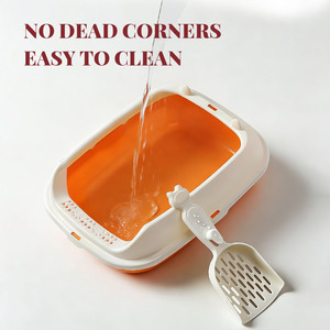 กระบะทรายแมวขนาดใหญ่แบบรวมช่องทรายพร้อมที่<span class=keywords><strong>ตัก</strong></span> ป้องกันการกระเด็น ฝาปิดในตัว - Product Image 3