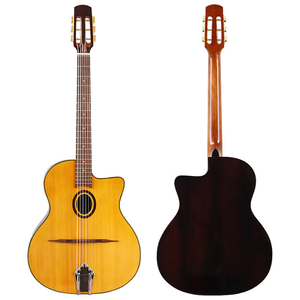 Guitare acoustique de style gitan de 41 pouces à 6 cordes avec table en épicéa, dos et côtés en palissandre, petit trou de sonorisation adapté - Product Image 2