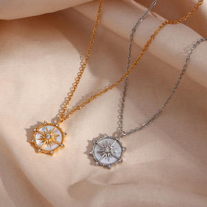 สร้อยคอสแตนเลสสตีล<span class=keywords><strong>ดี</strong></span>ไซน์หรูหรา ประดับเพชรพลอยรูปวงล้อนำ<span class=keywords><strong>โชค</strong></span>แปดดาว <span class=keywords><strong>ดี</strong></span>ไซน์สวยสง่า - Product Image 6