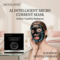 Masque facial intelligent à micro-courant AI OEM sous marque privée, feuille conductrice en pâte d'argent à pénétration profonde, eau de kojic intelligente