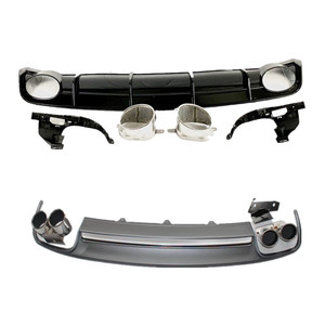 Mới <span class=keywords><strong>A6</strong></span> C6 C7 nâng cấp s6 <span class=keywords><strong>RS6</strong></span> khuếch tán phía sau ABS khuếch tán môi cản sau với ống xả cho <span class=keywords><strong>A6</strong></span> C6 C7 C75 S6 2008-2018 - Product Image 2