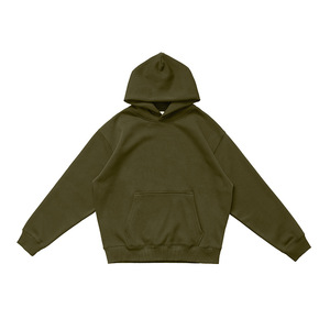 Confortable et doux manches longues à capuche 76% coton 24% polyester couleur unie à capuche personnalisé Style unisexe sweat à capuche - Product Image 2