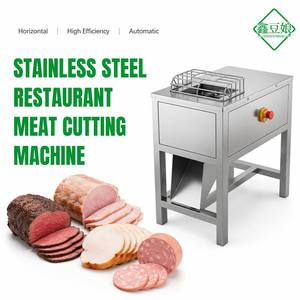 Trancheuse horizontale automatique pour viande fraîche en acier inoxydable avec cadre à quatre pieds et support transversal pour bœuf rôti, <span class=keywords><strong>pastrami</strong></span> et volaille - Product Image 1