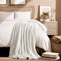 Couverture en Raschel 100% polyester, super douce, agréable pour la peau, pour canapé, lit, luxueuse, moelleuse, confortable, toutes saisons