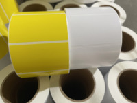 Étiquette thermique directe jaune 100x75mm pour emballage