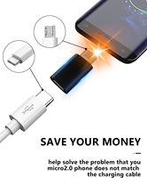 Adaptador AMPLEC USB C Micro USB a tipo C hembra a conector de conversión Micro USB macho