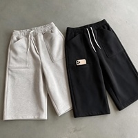 Shorts de sport pour homme YITE en coton personnalisé, coupe Bermuda 3/4, en molleton bouclette de haute qualité, style oversize, pour la course et la gym