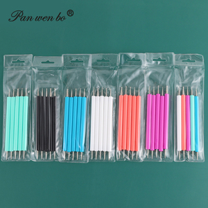 5 pz/set manico acrilico doppia testa 2 vie Nail Art punteggiatura penna Kit Nail Art punteggiatura - Product Image 3