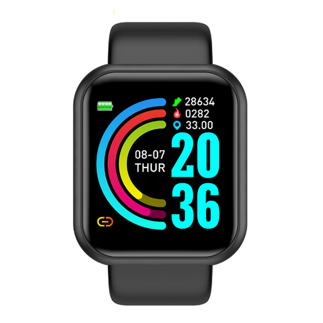 Men Women Blood Pressure Smart Watch Waterproof Heart Rate Monitor Fitness Tracker Smartwatch Y68 D20