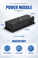 Module amplificateur de plaque de subwoofer métallique professionnel 1000W 4 Ohm pour haut-parleur actif de système PA 15/18 pouces