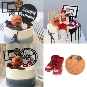 Mini Basketball Shoes Cake Toppers Red Sneakers With Ball Birthday Party Decorations - Product Image 5