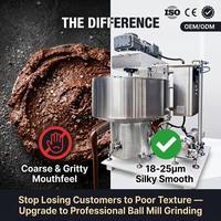 Machine à broyer les chocolats en vrac de type vertical, en acier inoxydable 304, pour la fabrication de liqueur de cacao et de chocolat, certifiée CE, garantie 1 an