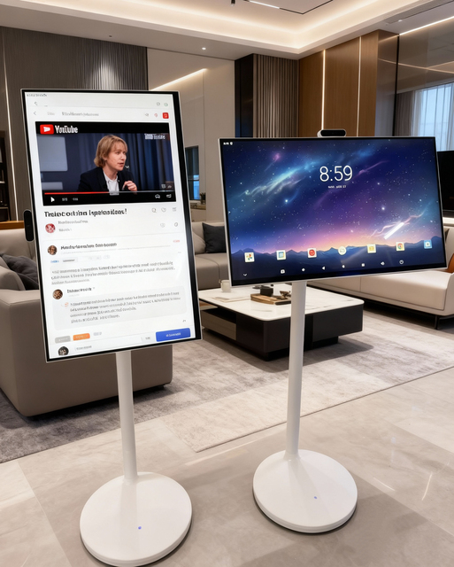 24-Inch Portable Full HD LED Backlit 60Hz Mobile Monitor with USB-C Interfaces White for Home Office & Entertainment