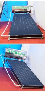 Kehui <span class=keywords><strong>chauffe</strong></span>-<span class=keywords><strong>eau</strong></span> <span class=keywords><strong>solaire</strong></span> plat avec réservoir d'<span class=keywords><strong>eau</strong></span> en acier inoxydable à pression 150L - Product Image 6