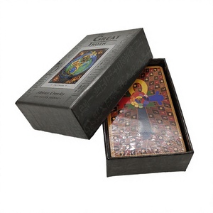 Cartes de tarot Bayaya personnalisées avec bords dorés verts, impression couleur intégrale, jeu d'oracle spatial cosmique de luxe, haute qualité, rigides et portables - Product Image 2