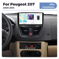 DUDUAUTO Convient pour Peugeot 207 2006-2015, système multimédia Android modifié pour voiture, navigation Bluetooth, Car-play, écran de recul