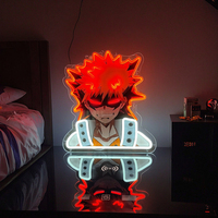 Ventes directes d'usine Impression UV, My Hero Academy Neon Lights Lampe au néon personnalisée Cadeau créatif Décoration de vacances Lampe Signe de la maison