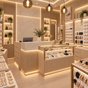 Custom Accessories Display Cabinet LED Retail Showcase for Fashion Boutique Store - Product Image 1