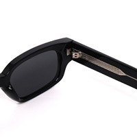 Lunettes de soleil rectangulaires épaisses pour hommes et femmes, monture en plastique écologique, branches CP, verres TAC, style rétro Y2K streetwear, logo personnalisé, faible MOQ