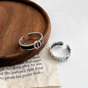 Silver Ruitai S925 Silver Pig Nose <b>Open</b> <b>Ring</b> For Women Minimalist Design Everyday Wear - Product Image 3